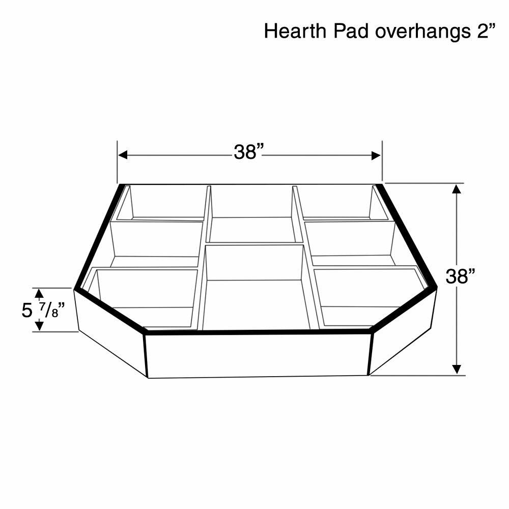 Black Hearth Pad Riser W87410