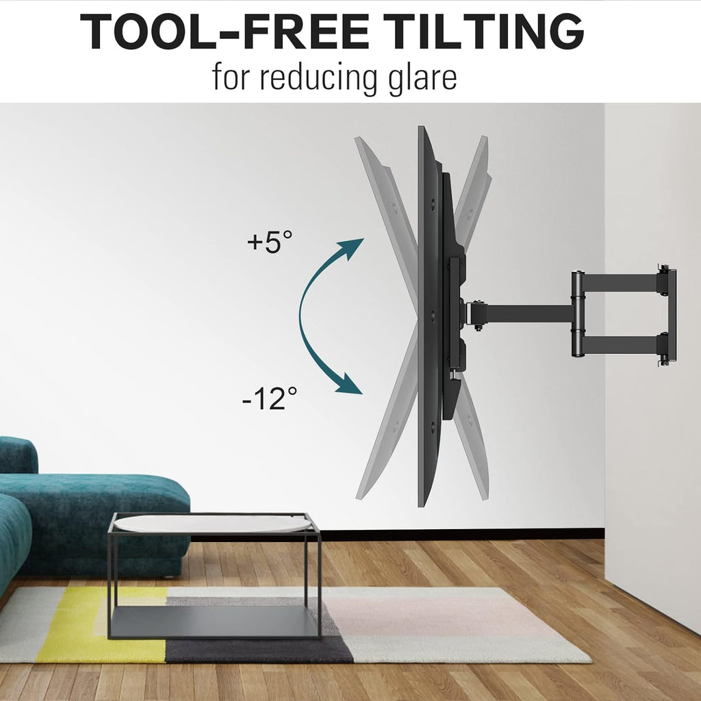 Full Motion TV Wall Mount for 42-70 inch TVs, Max VESA 600x400mm, Holds 100lbs U322989