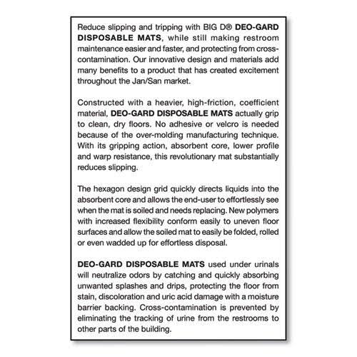 Disposable Urinal Mat, Charcoal, Mountain Air, 17.5 x 20.5, 6-carton G396281