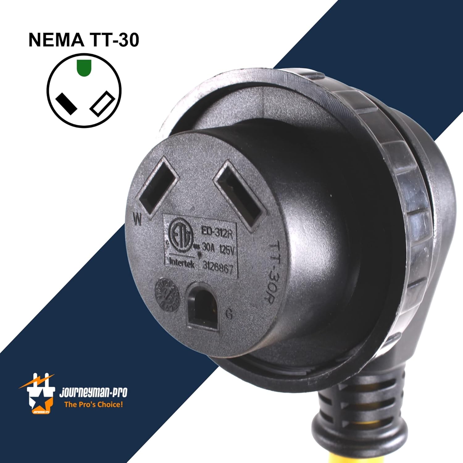 30A RV Power Extension Cord, 50 Feet, 125V, TT-30P to TT-30R H88847